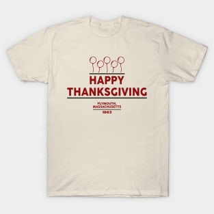 Happy Thanksgiving, Plymouth - Massachusetts T-Shirt